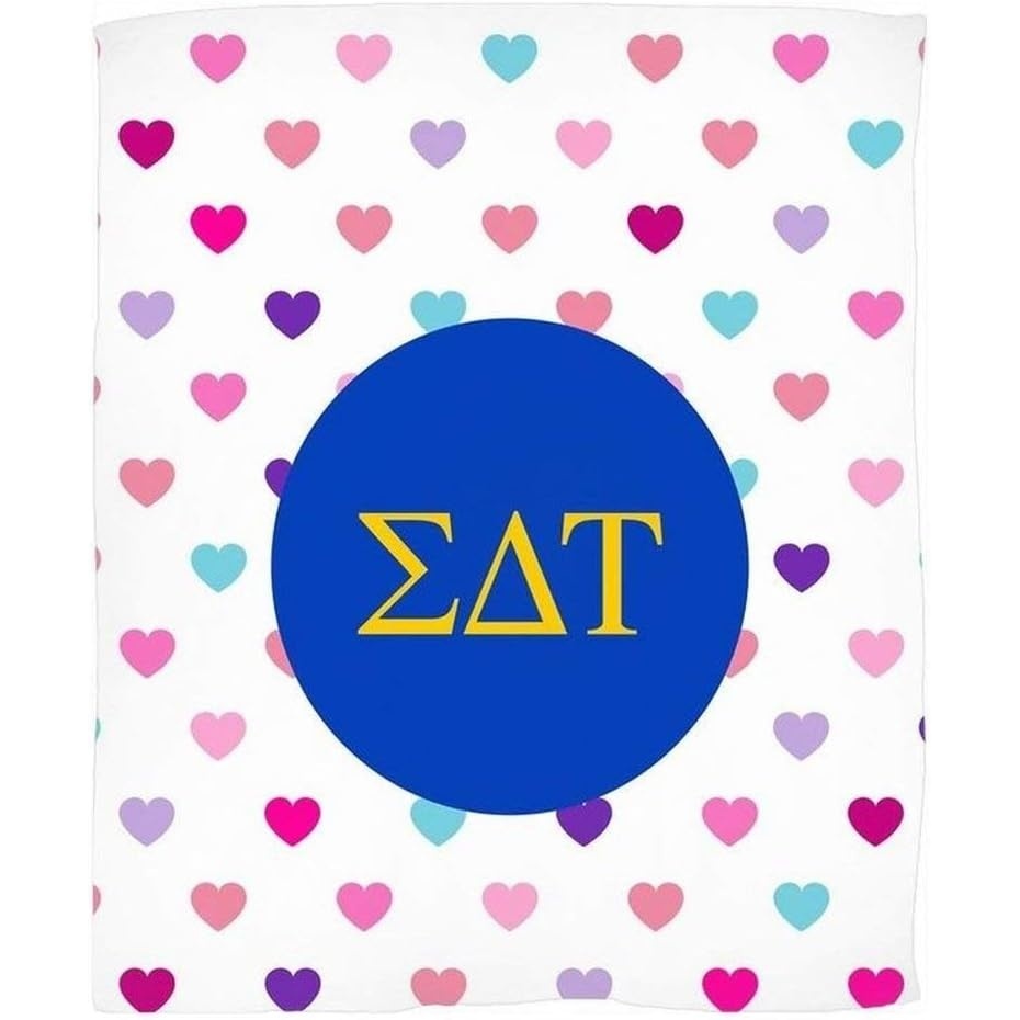 image:imageGreekgear Sigma Delta Tau Hearts Fleece Blanket