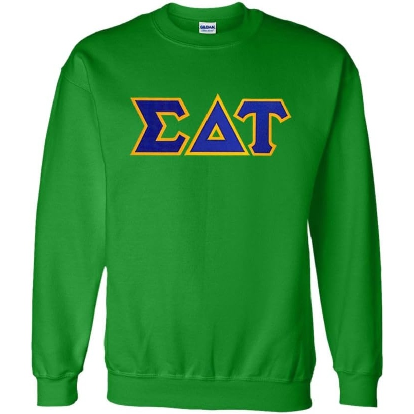 image:imageGreekgear Sigma Delta Tau Lettered CrewneckIrish Green