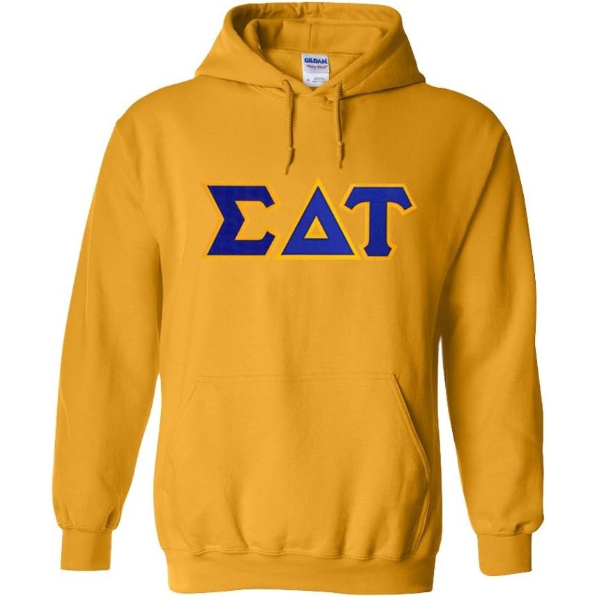 image:imageGreekgear Sigma Delta Tau Lettered Hooded SweatshirtAthletic Gold