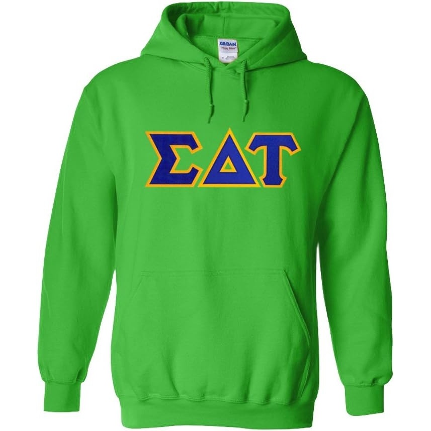 image:imageGreekgear Sigma Delta Tau Lettered Hooded SweatshirtIrish Green