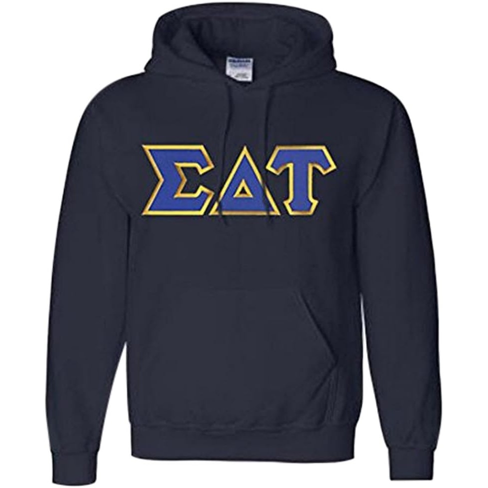 image:imageGreekgear Sigma Delta Tau Lettered Hooded SweatshirtNavy Blue