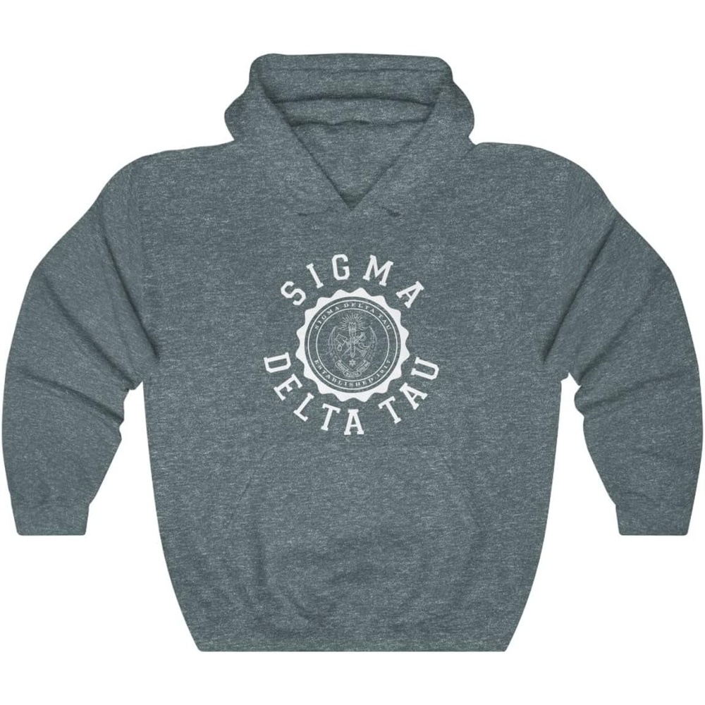 image:imageGreekgear Sigma Delta Tau Unisex College Seal HoodieDark Heather