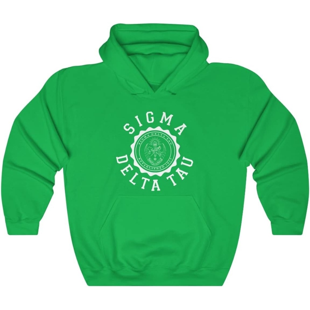 image:imageGreekgear Sigma Delta Tau Unisex College Seal HoodieIrish Green