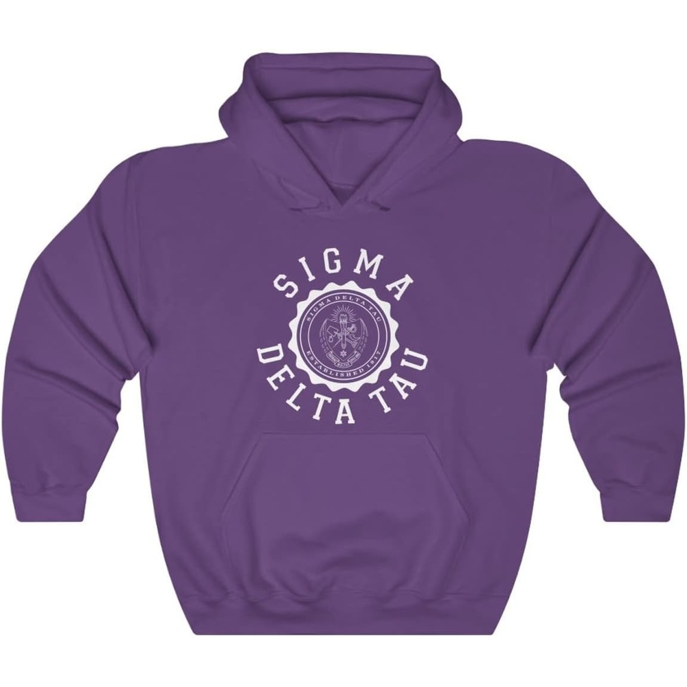 image:imageGreekgear Sigma Delta Tau Unisex College Seal HoodiePurple