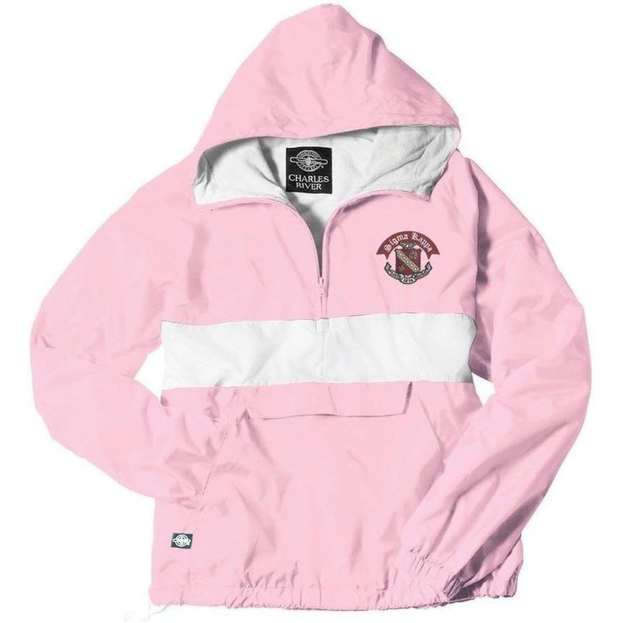 image:imageGreekgear Sigma Kappa AnorakPinkWhite