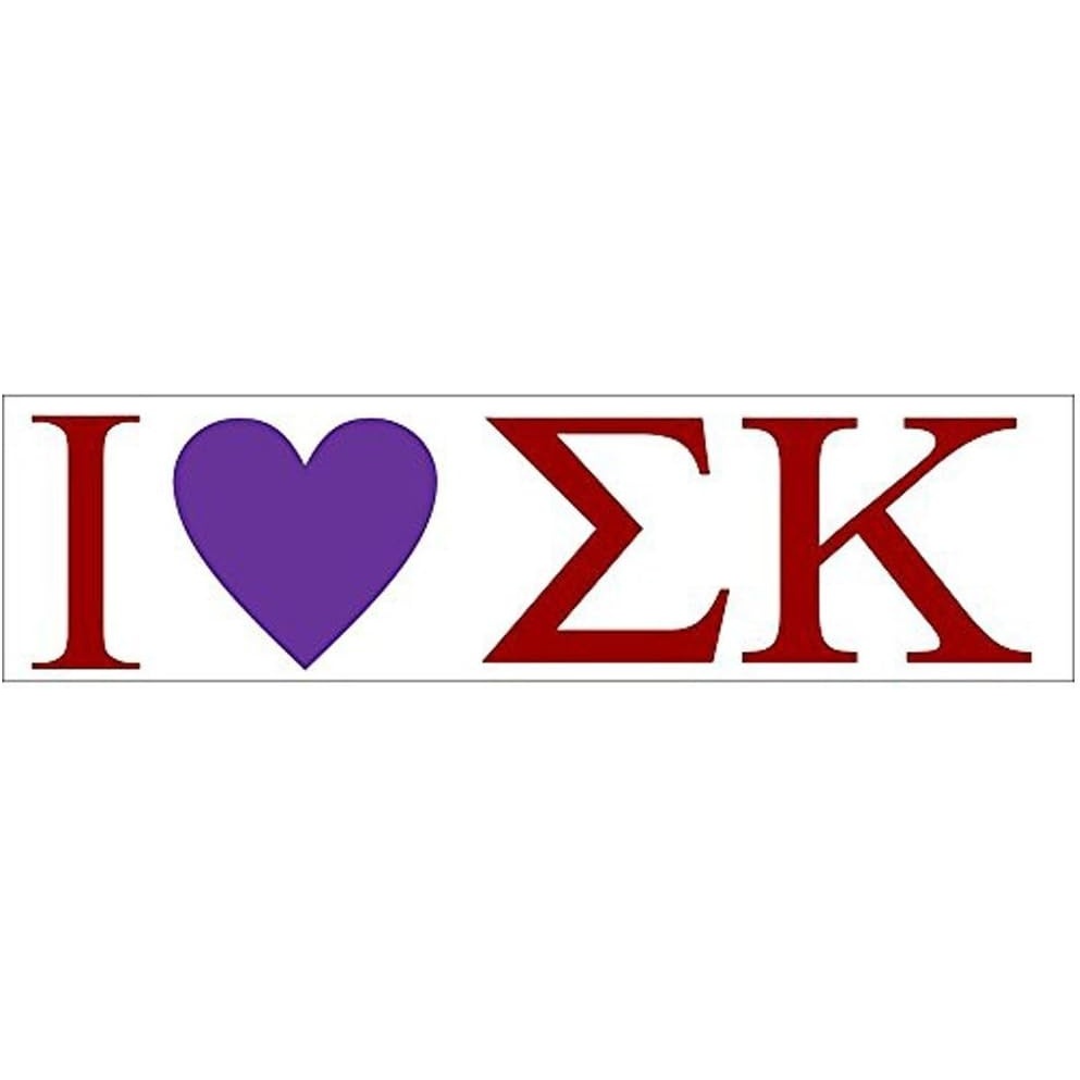 image:imageGreekgear Sigma Kappa I Love Bumper Sticker