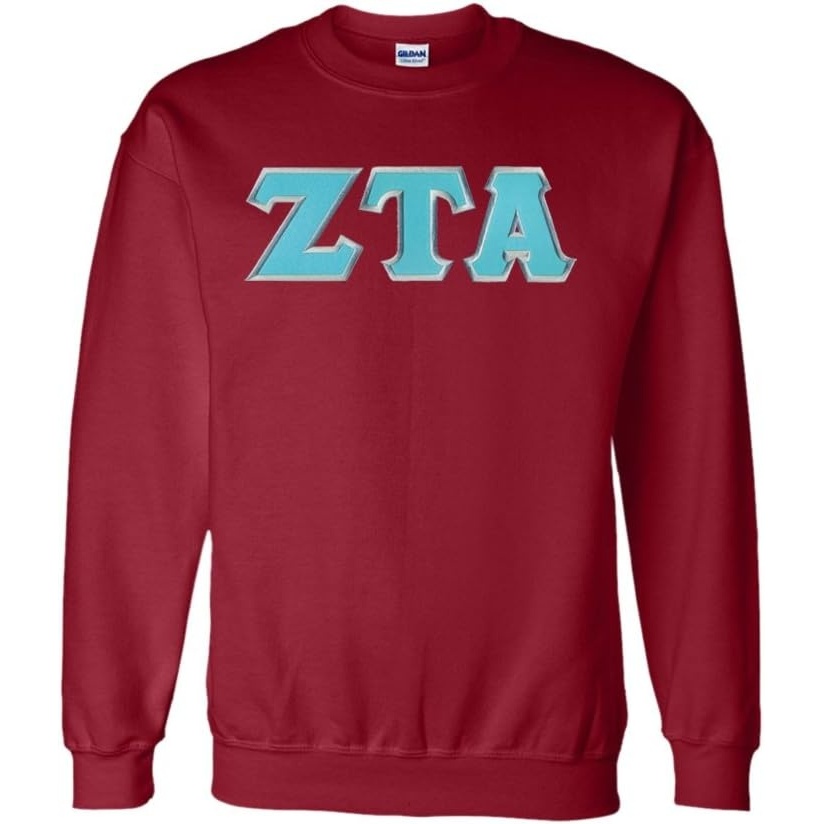 image:imageGreekgear Zeta Tau Alpha Lettered CrewneckMaroon