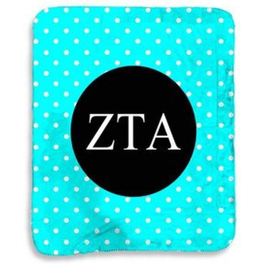 image:imageGreekgear Zeta Tau Alpha ZTA Polka Dots Sherpa Lap Blanket