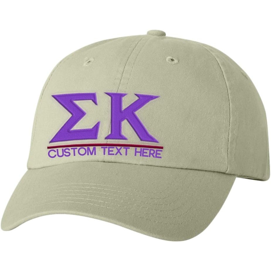 image:imagePersonalized Sigma Kappa Greek Line HatTan