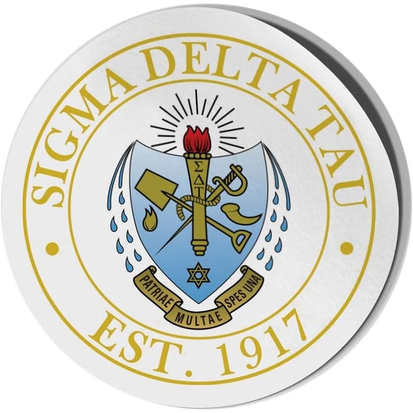 image:imageSigma Delta Tau Circle Crest Shield Decal