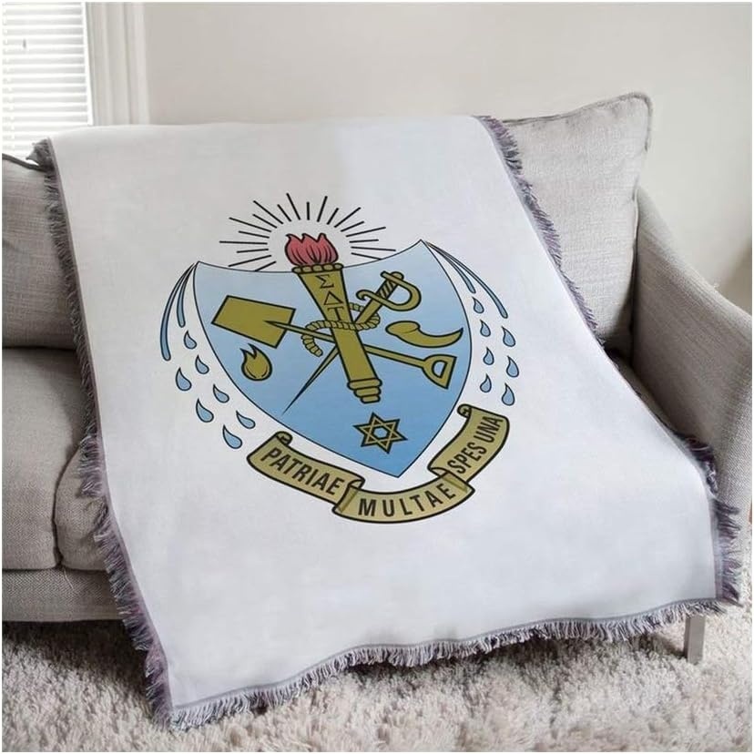 image:imageSigma Delta Tau Full Color Crest Afghan Blanket Throw