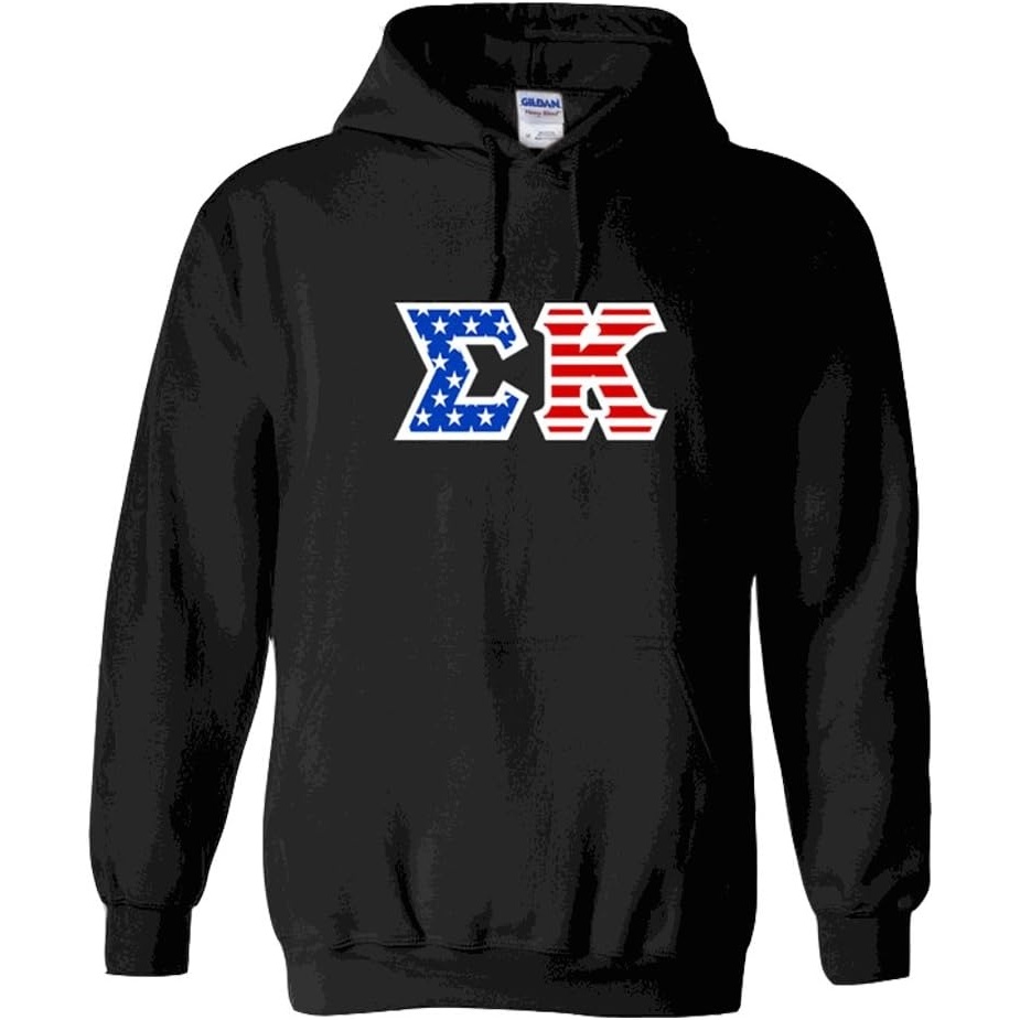 image:imageSigma Kappa Greek Letter American Flag HoodieBlack