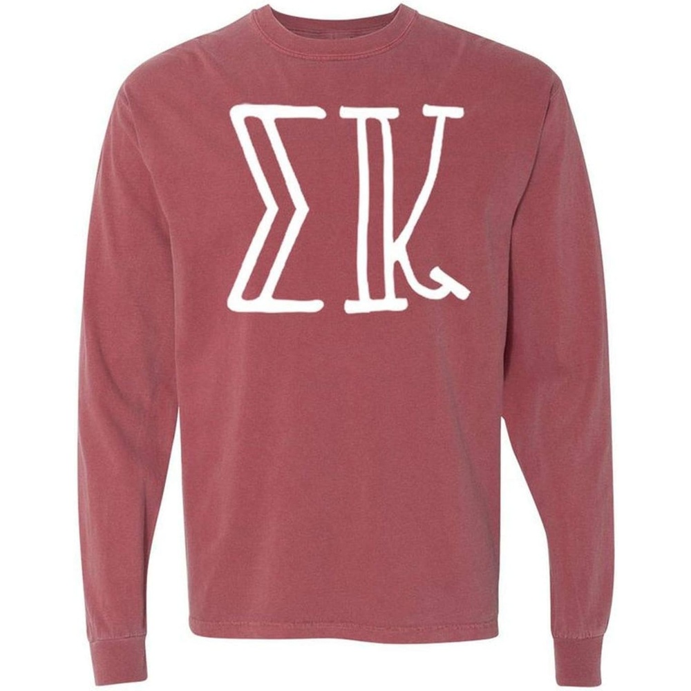image:imageSigma Kappa Greek Long Sleeve TShirtCrimson
