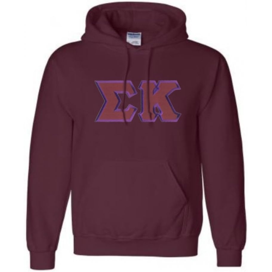 image:imageSigma Kappa Lettered Hooded SweatshirtMaroon