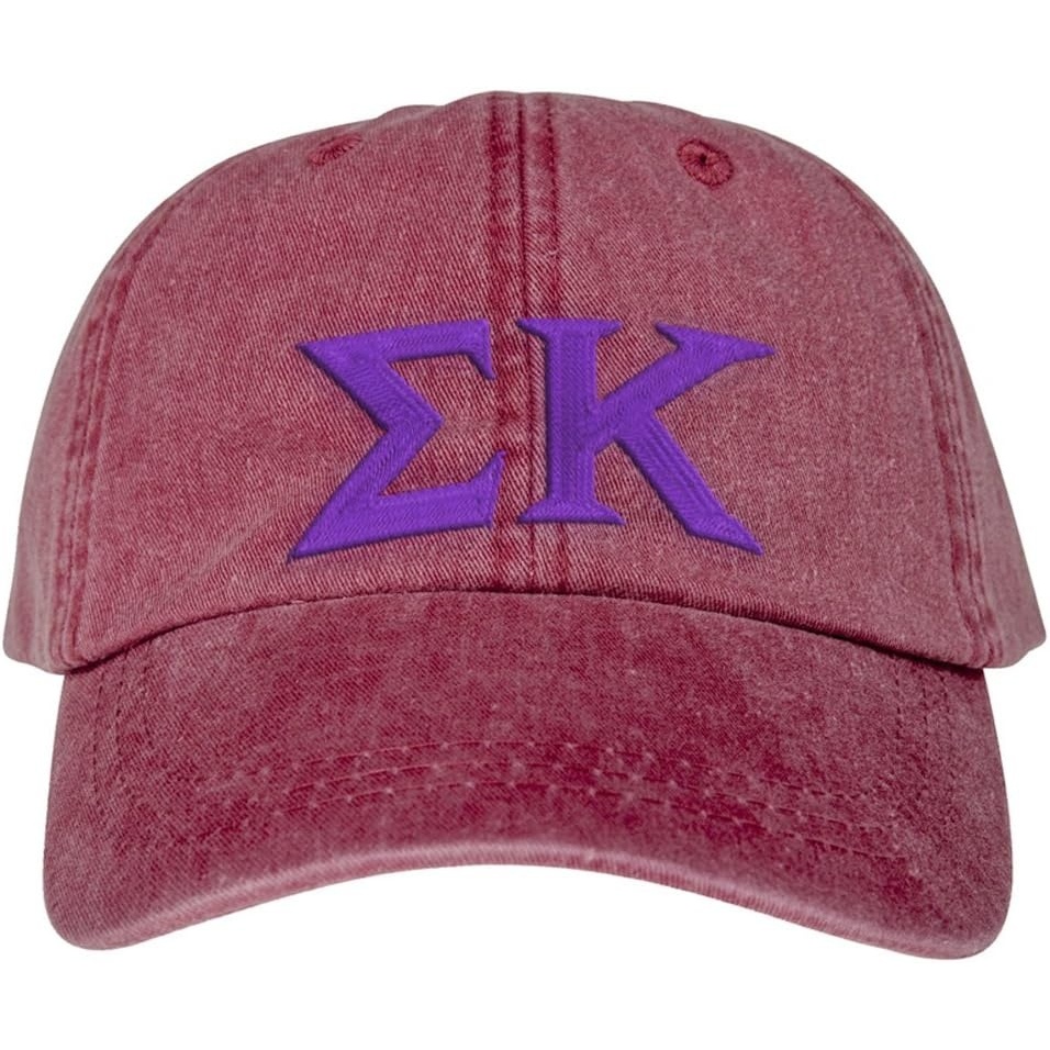 image:imageSigma Kappa Lettered Premium Pastel HatBurgundy