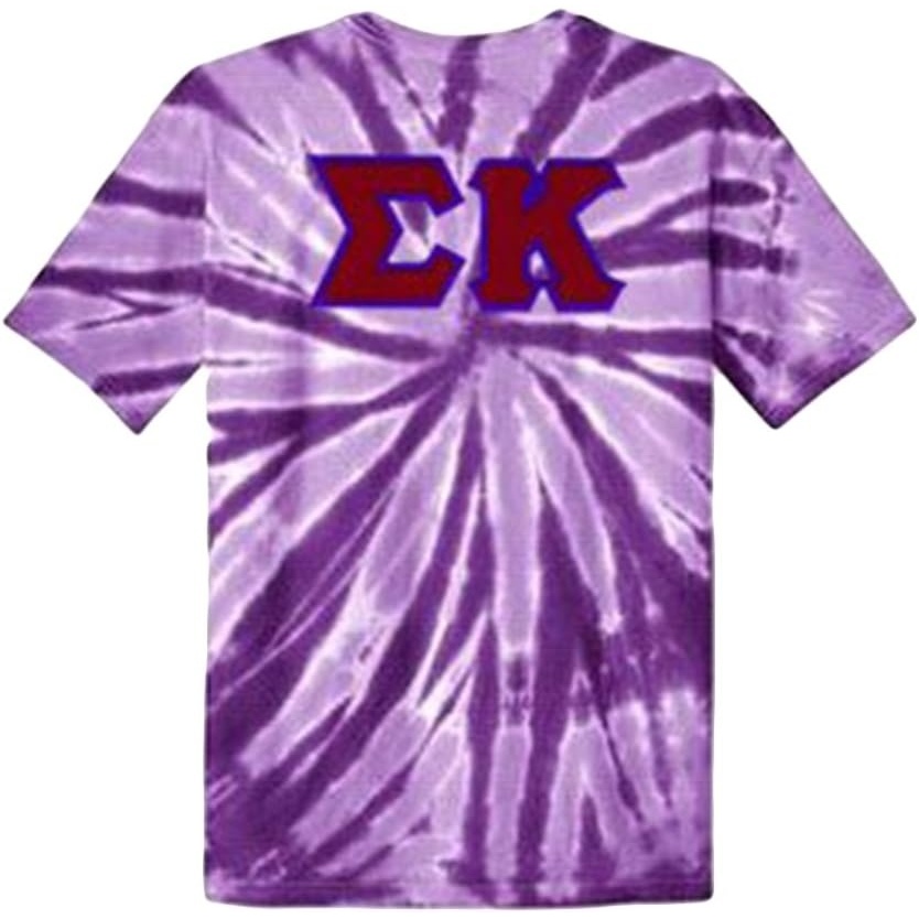 image:imageSigma Kappa Lettered TieDye TShirtsPurple