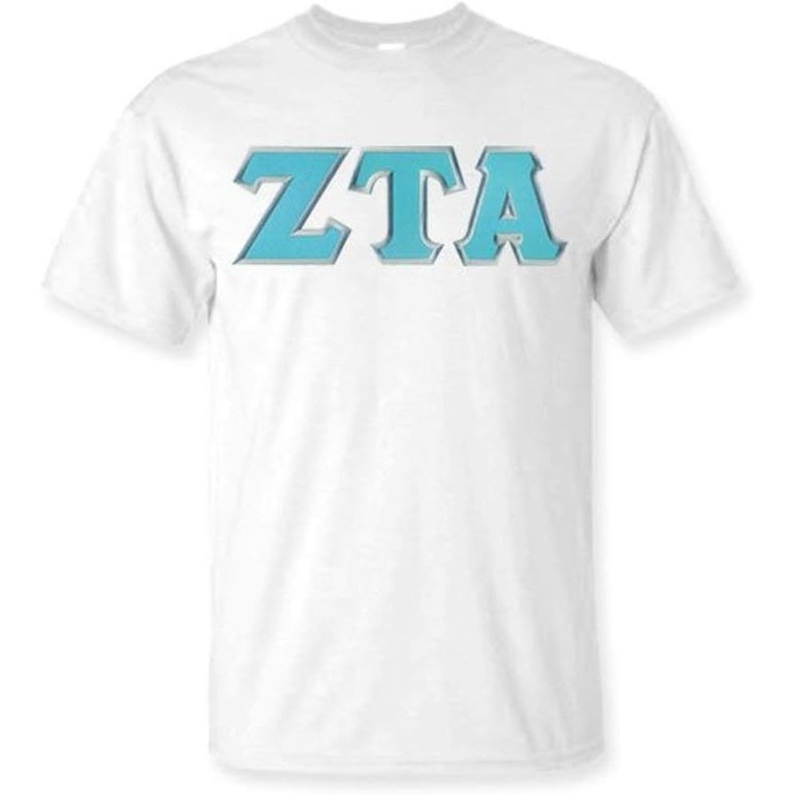 image:imageZeta Tau Alpha Lettered TeeWhite