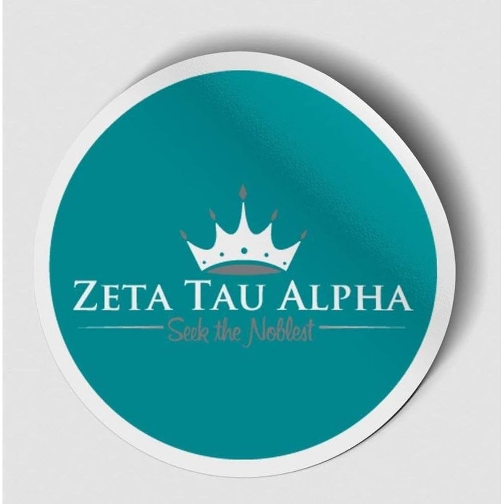 image:imageZeta Tau Alpha Logo Round Decal TealTeal