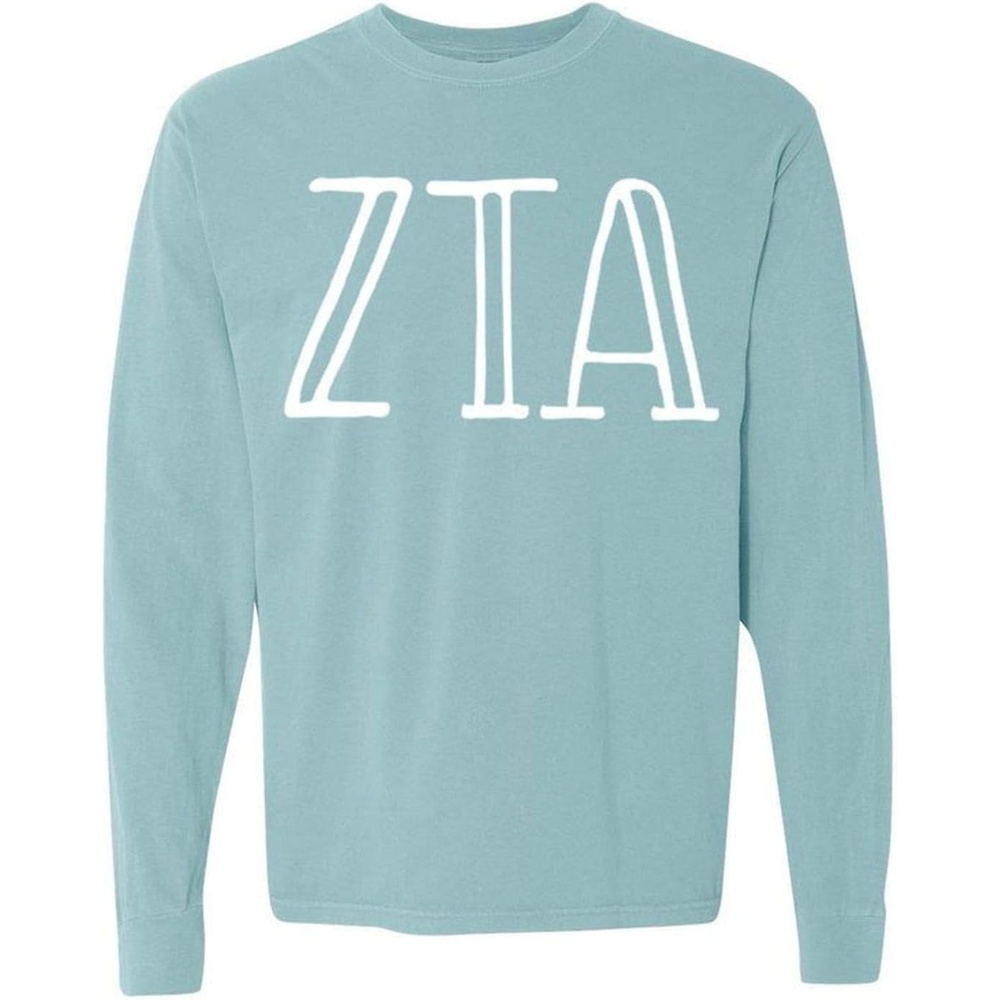 image:imageZeta Tau Alpha ZTA Greek Long Sleeve TShirtChambray