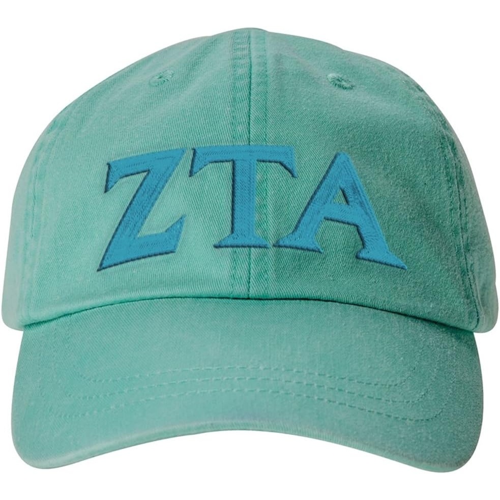 image:imageZeta Tau Alpha ZTA Lettered Premium Pastel HatSeafoam Green