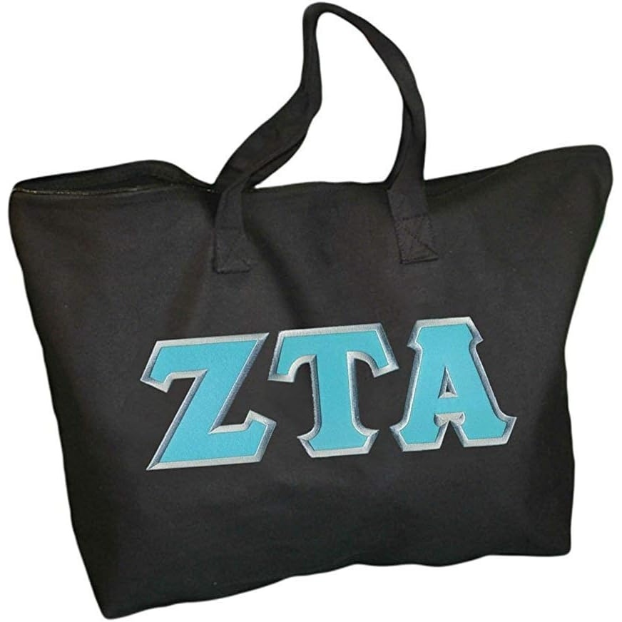 image:imageZeta Tau Alpha ZTA Lettered Tote BagBlack