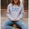 Sigma Delta Tau University Crewneck Sweatshirts(Light Grey)