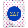 Greekgear Sigma Delta Tau Hearts Sherpa Lap Blanket