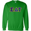 Greekgear Sigma Delta Tau Lettered Crewneck(Irish Green)