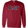 Greekgear Sigma Delta Tau Lettered Crewneck(Maroon)