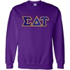 Greekgear Sigma Delta Tau Lettered Crewneck(Purple)