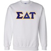 Greekgear Sigma Delta Tau Lettered Crewneck(White)