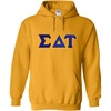 Greekgear Sigma Delta Tau Lettered Hooded Sweatshirt(Athletic Gold)