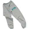 Greekgear Women’s Zeta Tau Alpha ZTA Lettered Thigh Sweatpants(Sports Grey)
