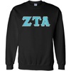 Greekgear Zeta Tau Alpha Lettered Crewneck(Black)