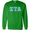 Greekgear Zeta Tau Alpha Lettered Crewneck(Irish Green)