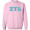 Greekgear Zeta Tau Alpha Lettered Crewneck(Light Pink)