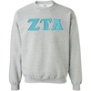 Greekgear Zeta Tau Alpha Lettered Crewneck(Sports Grey)