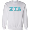Greekgear Zeta Tau Alpha Lettered Crewneck(White)