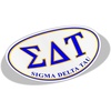 Sigma Delta Tau Greek Letter Oval Decal
