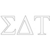 Sigma Delta Tau Greek Letter Window Sticker Decal