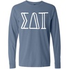 Sigma Delta Tau Greek Long Sleeve T-Shirt(Washed Denim)