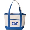 Sigma Delta Tau Sailing Tote Bag(Natural/ Royal Blue)