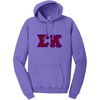 Sigma Kappa Pigment-Dyed Lettered Hooded Sweatshirt(Amethyst)