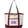 Sigma Kappa Sailing Tote Bag(Natural/ Maroon)