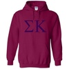Sigma Kappa World Famous Greek Hoodie – Maroon with Purple Imprint(Maroon)