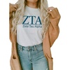 Zeta Tau Alpha Heavyweight T-Shirt(White)