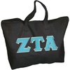 Zeta Tau Alpha ZTA Lettered Tote Bag(Black)