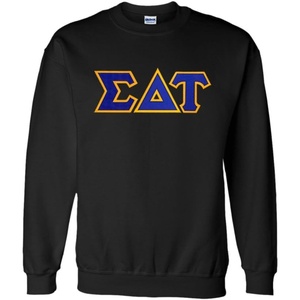 Greekgear Sigma Delta Tau Lettered Crewneck(Black)
