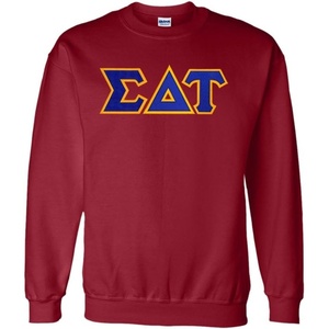 Greekgear Sigma Delta Tau Lettered Crewneck(Maroon)