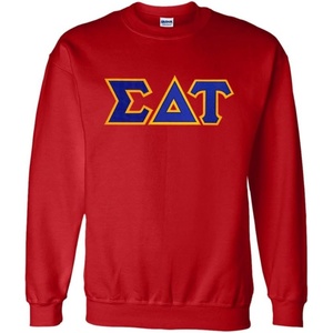 Greekgear Sigma Delta Tau Lettered Crewneck(Red)